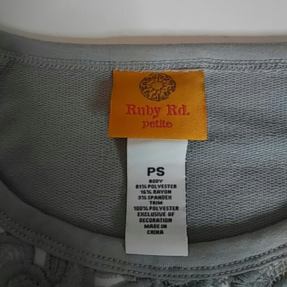 Ruby Rd. Raglan Lace Top - Picture 2 of 4